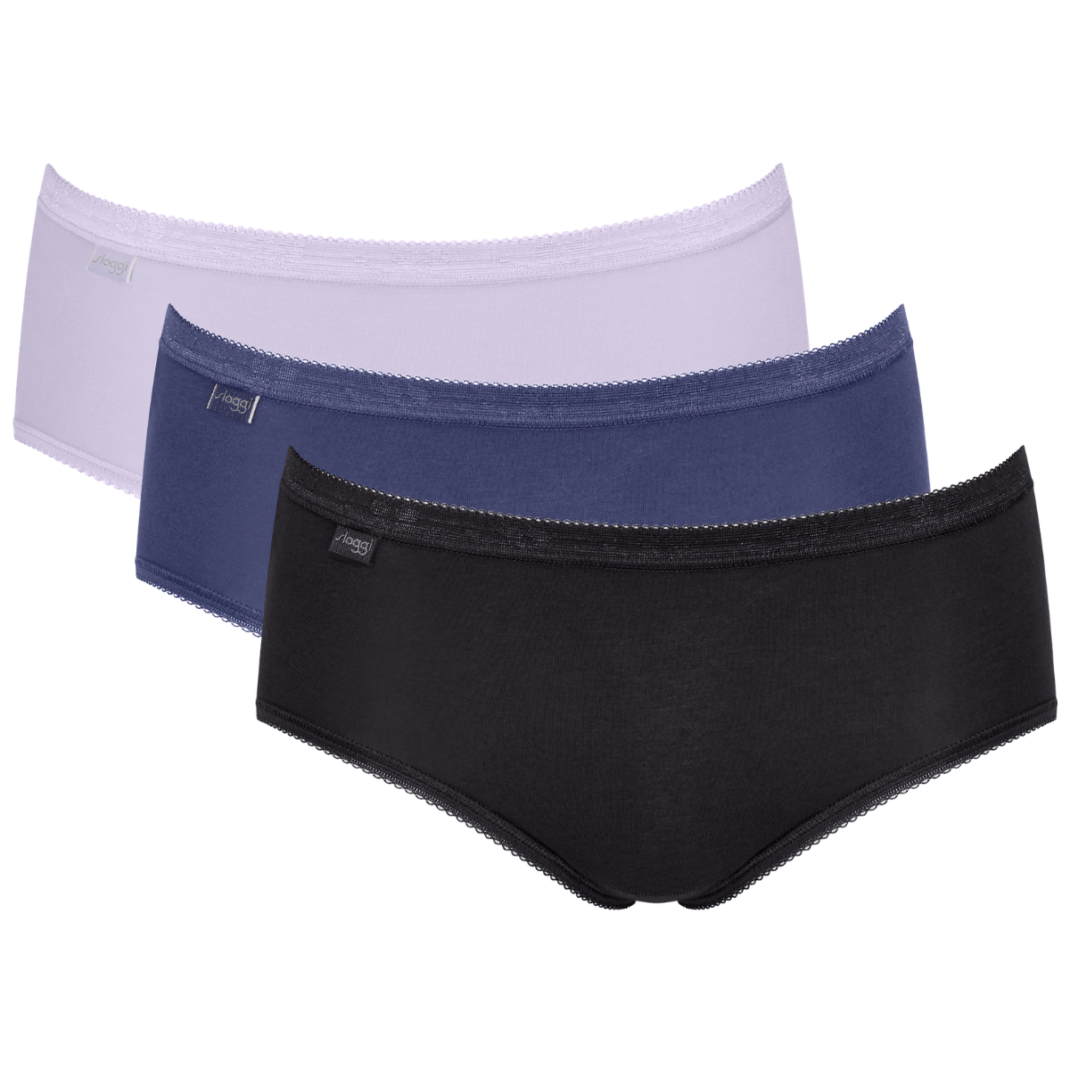 Sloggi Basic 3-pak midi trusse, multi - 10155292 - V019 - Multiple Colours