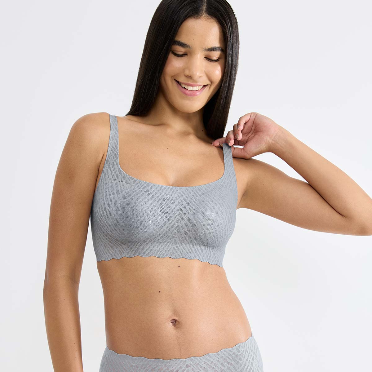 Sloggi Zero Feel Bliss BH top, grå - 10219678 - 3602 - Chrome