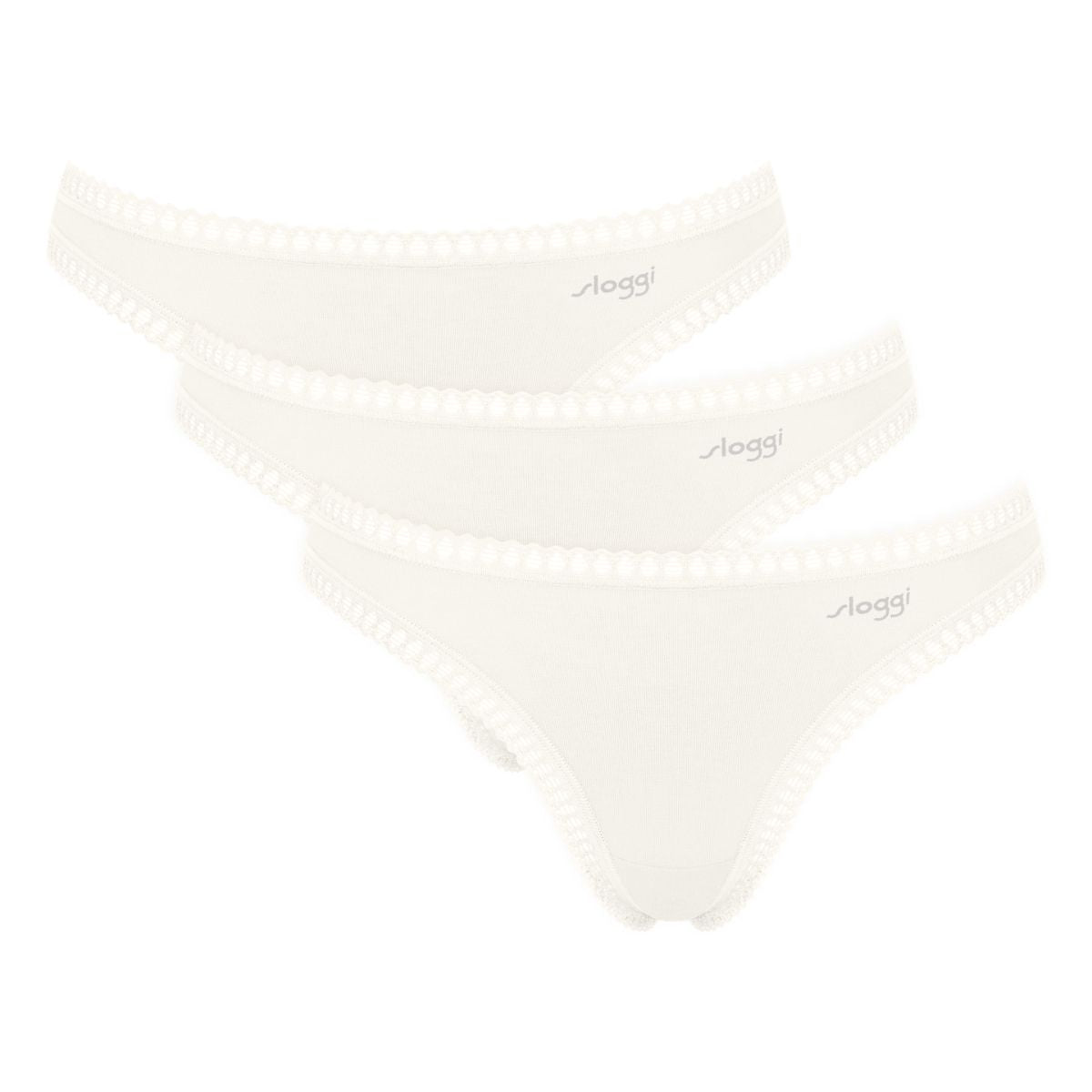 Sloggi Go Crush 3-pak g-streng, hvid - 10219704 - 00GZ - Silk White