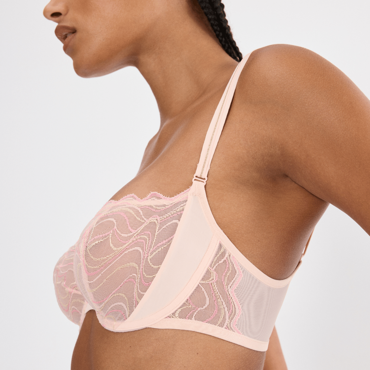 Triumph Palina Waves Of Glow balconette BH, lyserød - 10226332 - 0040 - Porcelain