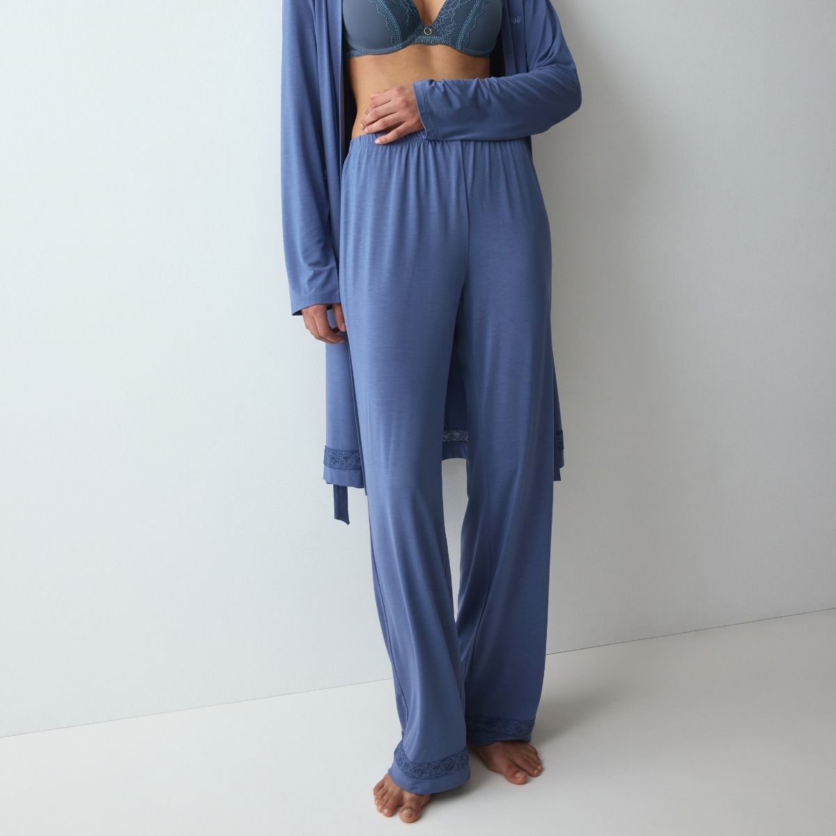 Triumph Comfort Allure natbukser, blå - 10229163 - 7873 - Indigo Veil