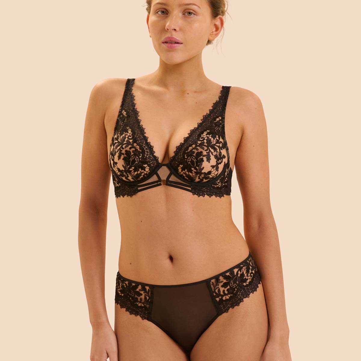 Simone Pérèle Fantasme BH med bøjle, sort - 3I3350 - 024 - Light Tattoo
