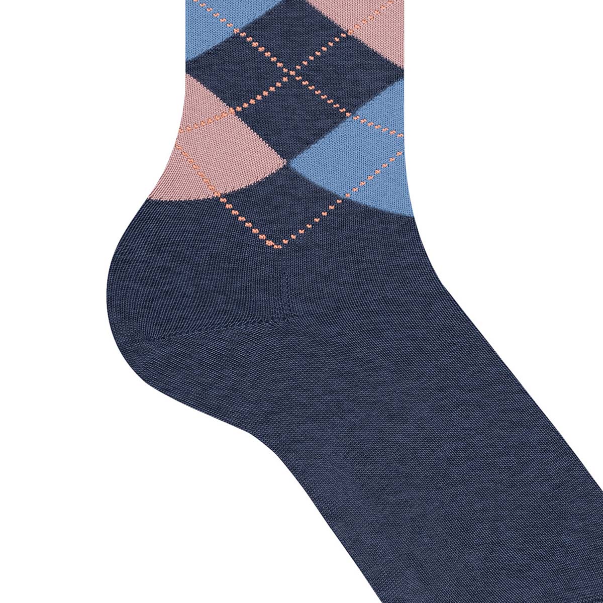 Burlington Marylebone knæstrømper, blå - 22373 - 6688 - Dark Blue Mel.