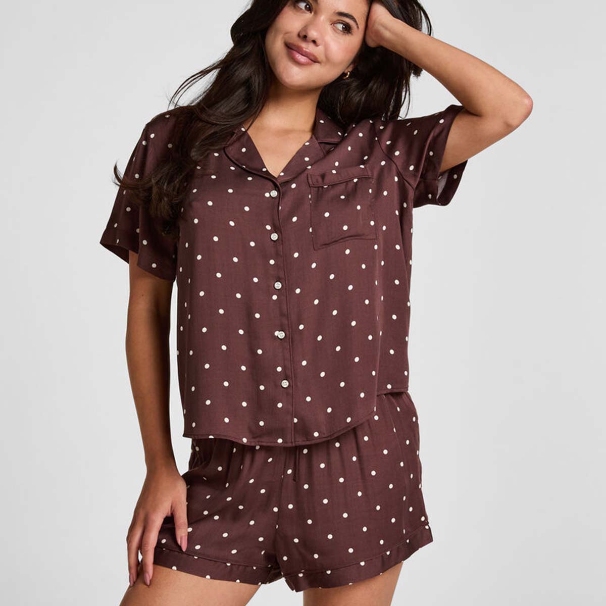 Hunkemöller shorts, brun - 306100 - Deep Mahogany - Deep Mahogany