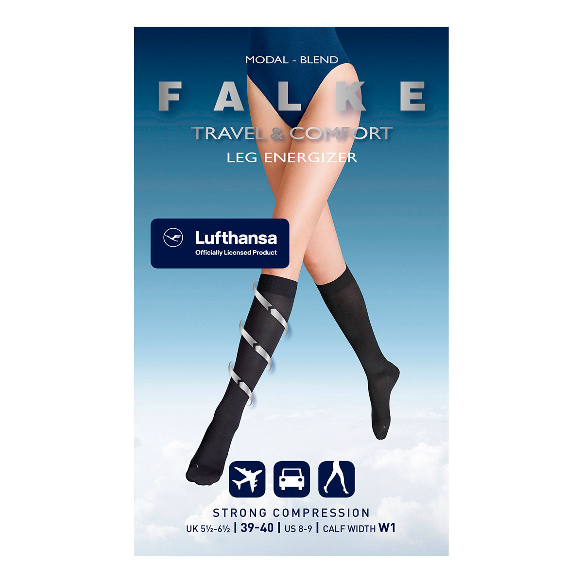 Falke Energizer støttestrømper, sort - 46666 - 3009 - Black