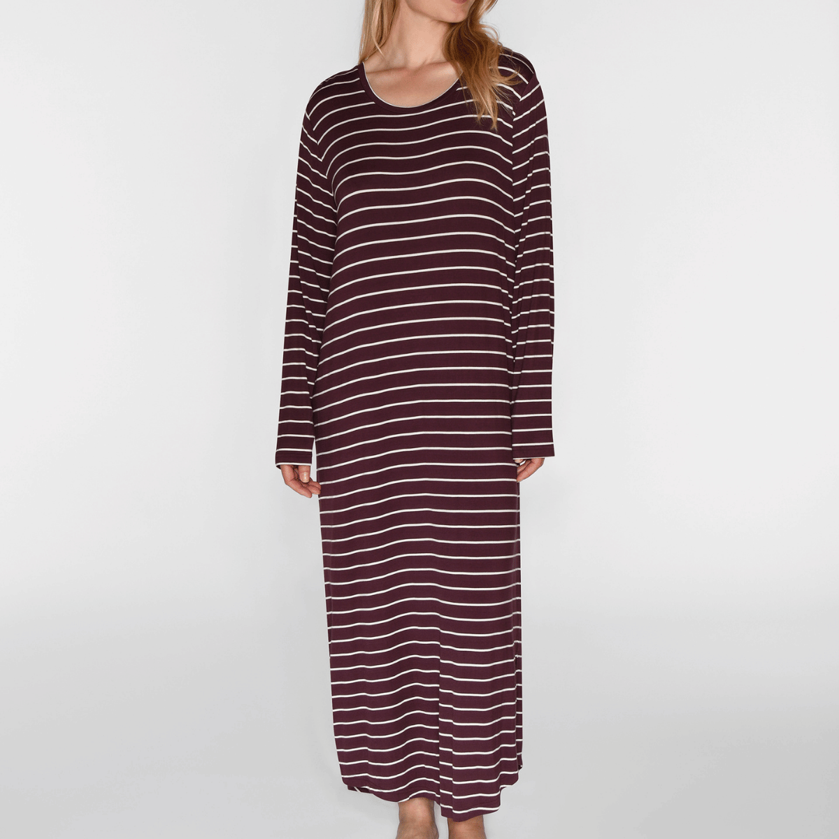 CCDK Nicole natkjole, lilla - 60212 - 3046 - Fudge Stripe