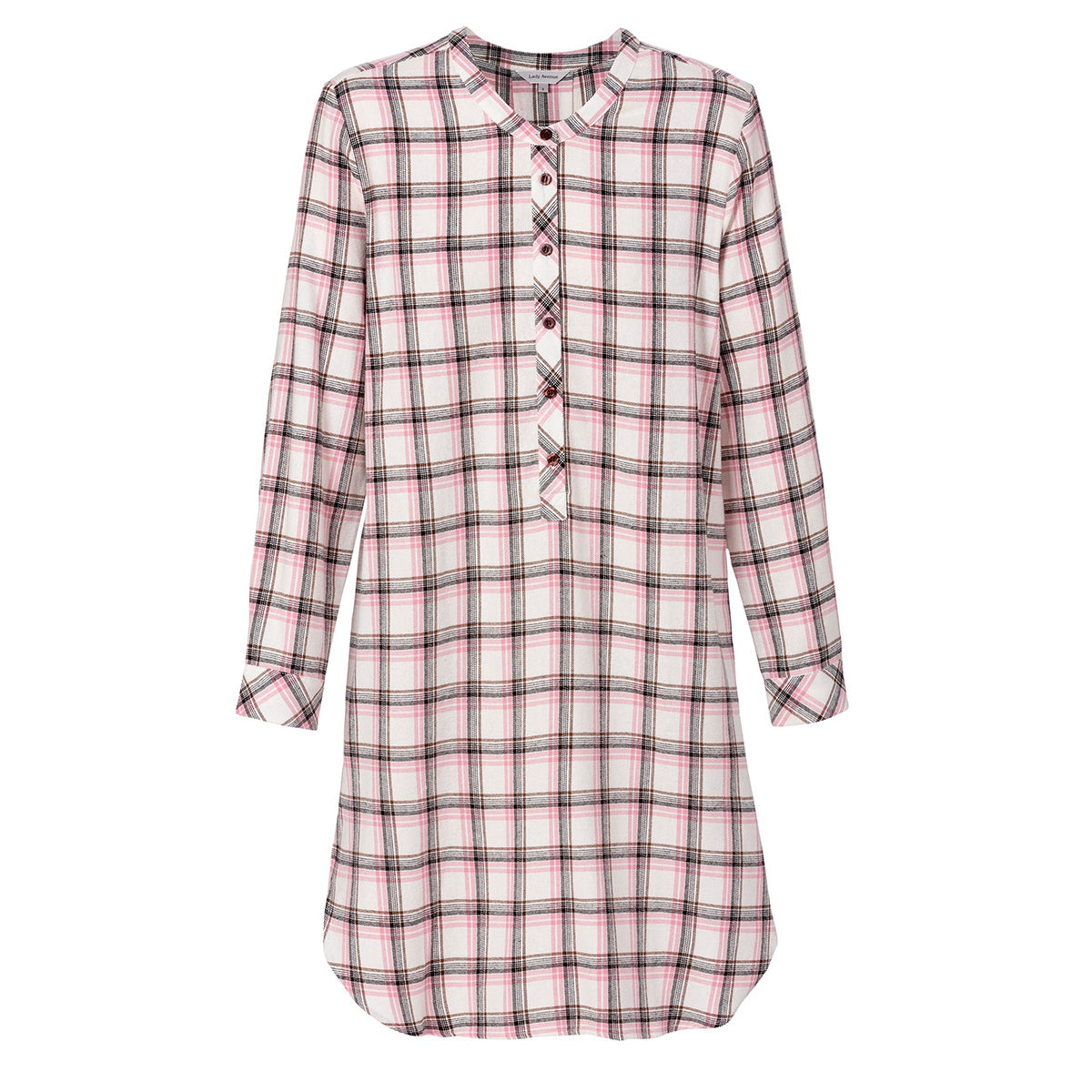 Lady Avenue Bamboo Flannel natskjorte, creme - 66725 - 5300 - Pink
