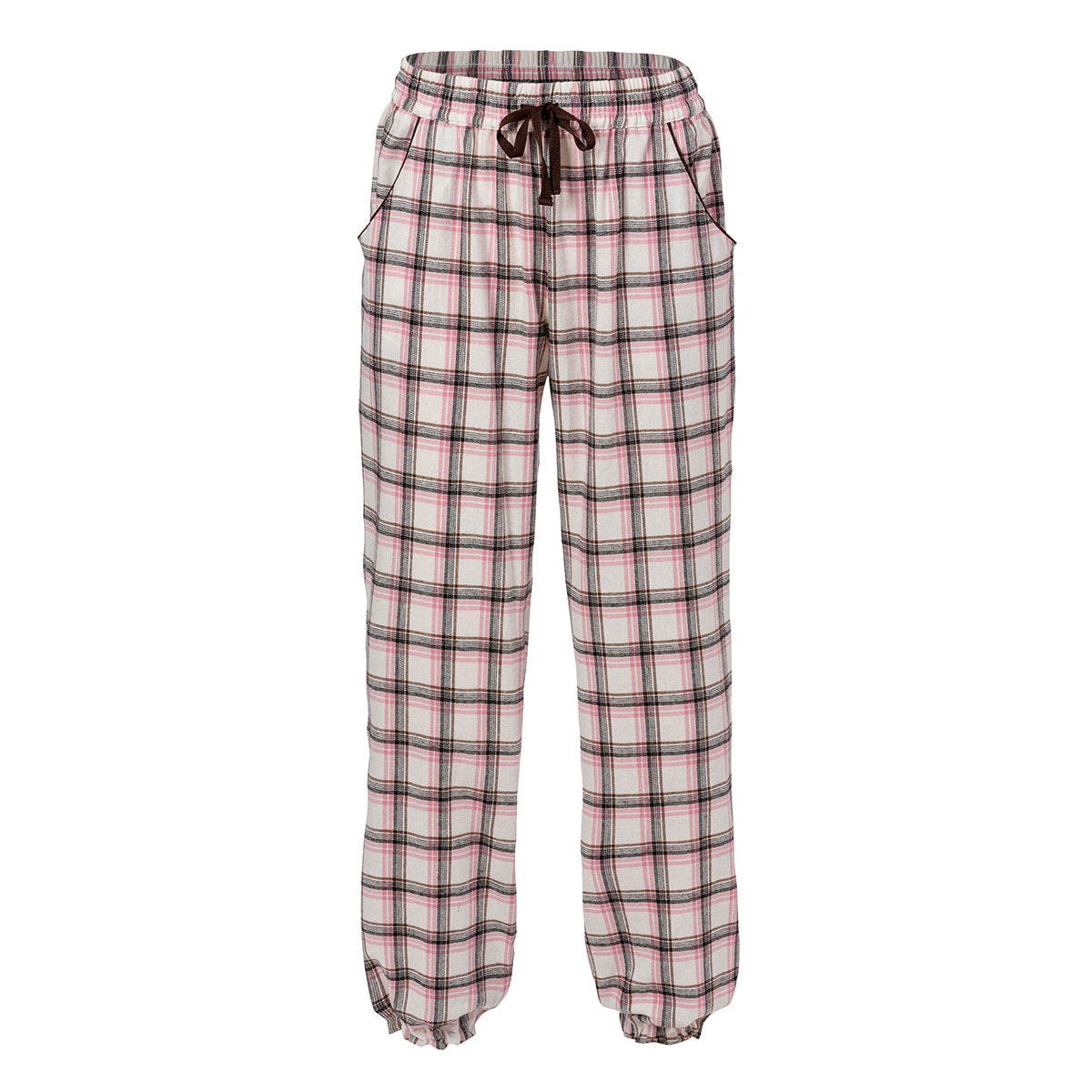 Lady Avenue Bamboo Flannel pyjamas, brun - 66727 - 2900 - Dark Coffee