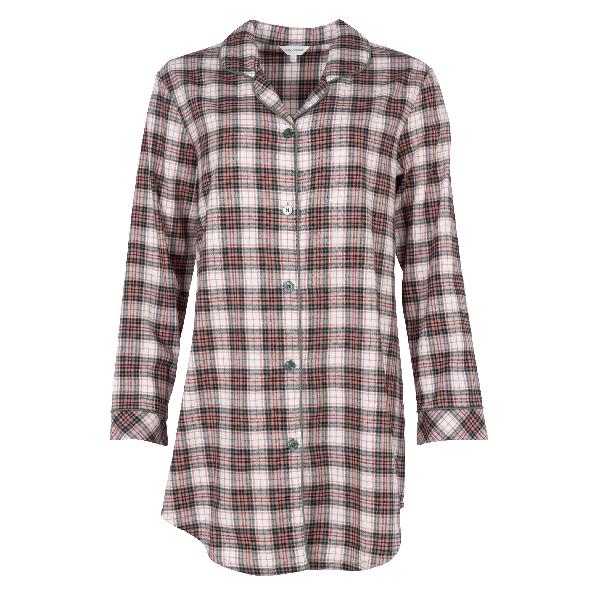 Lady Avenue Cotton Flannel - Army/Terracotta - 83-1185-361