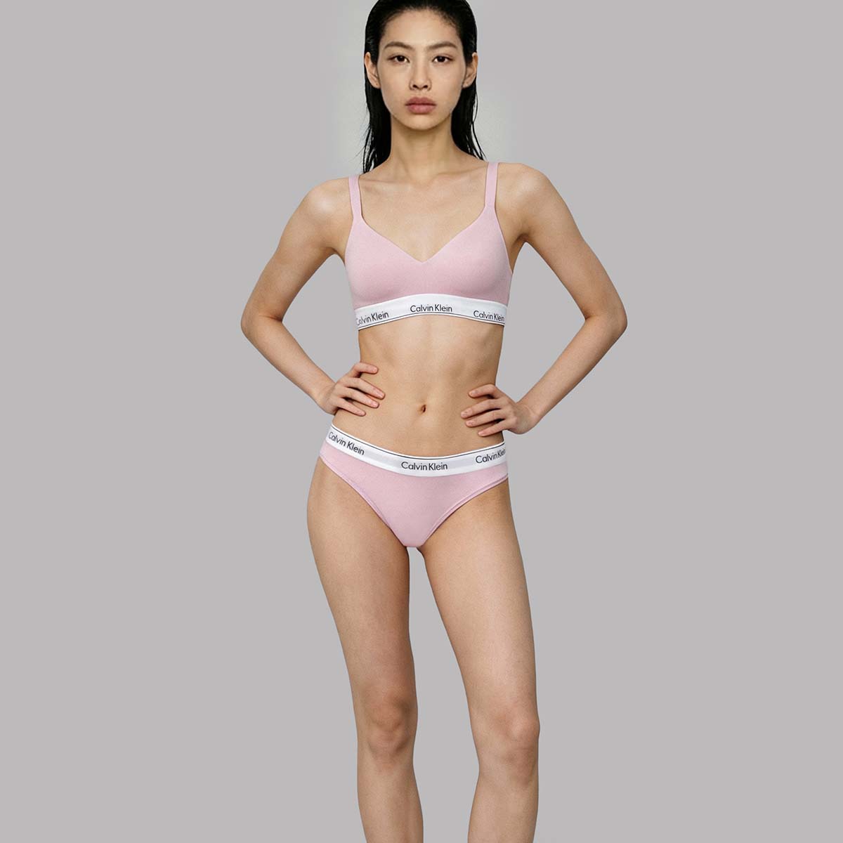 Calvin Klein Icon bralette BH, lyserød - LV00QF8500 - 8Z6 - Cradle Pink