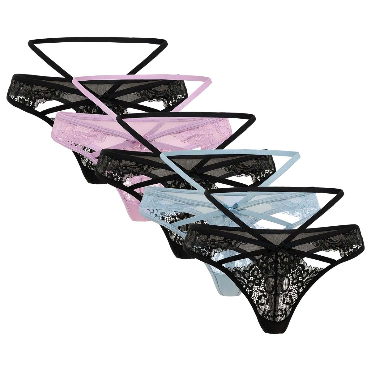 Hunkemöller Wera 5-pak g-streng, multi - 305880 - Regal Orchid - Regal Orchid