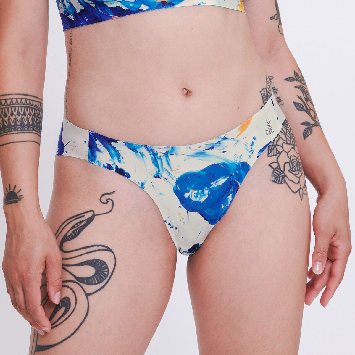 Sloggi Zero Feel 2.0 collab high leg - Blue light combination - 10218285-M007