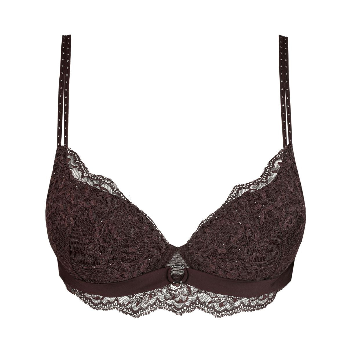 Marie Jo Musea hjerteformet BH, brun - 0102976 - AUM - Autumn Bloom