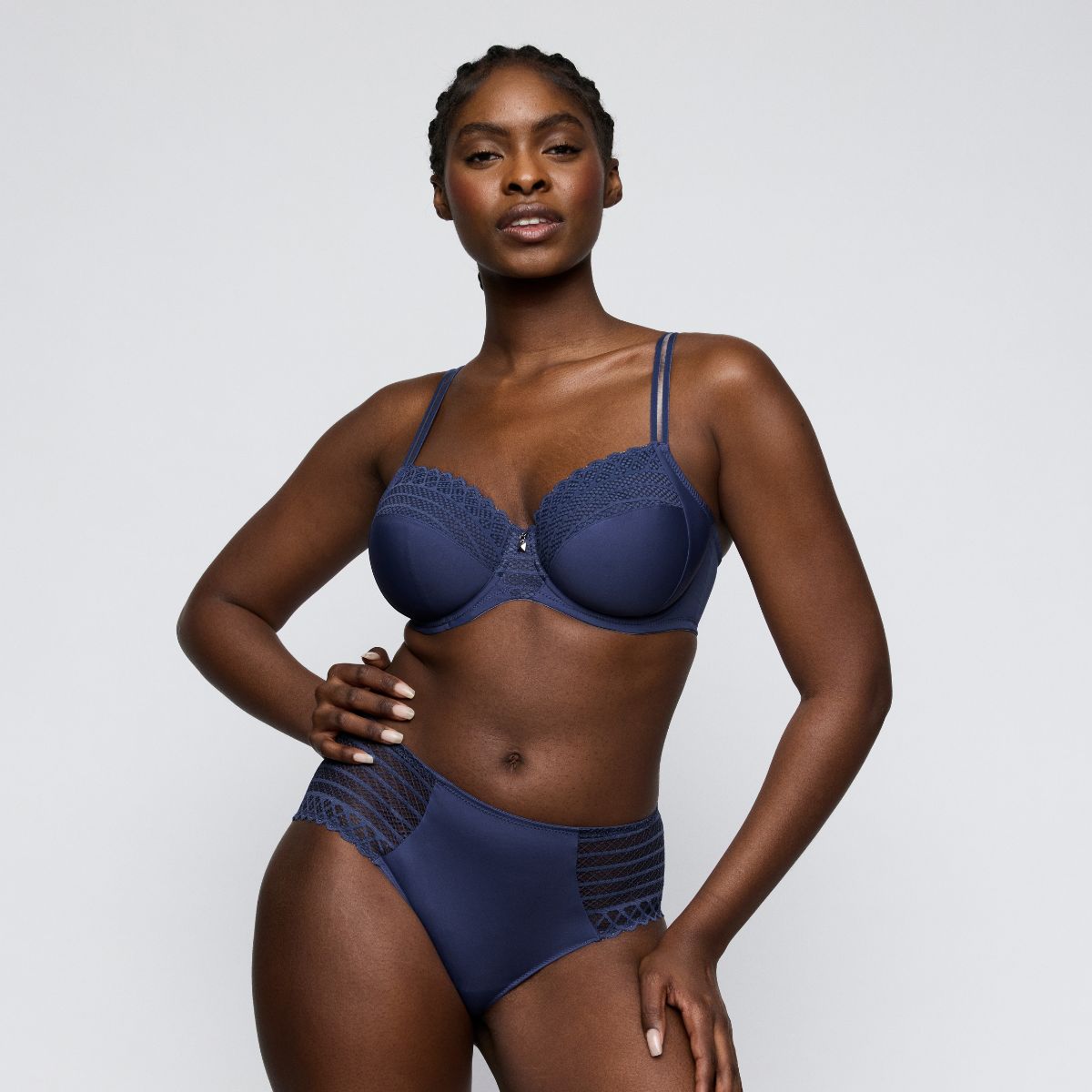 PrimaDonna Twist Side full-cup BH, blå - 0142570 - IDF - Indigofera