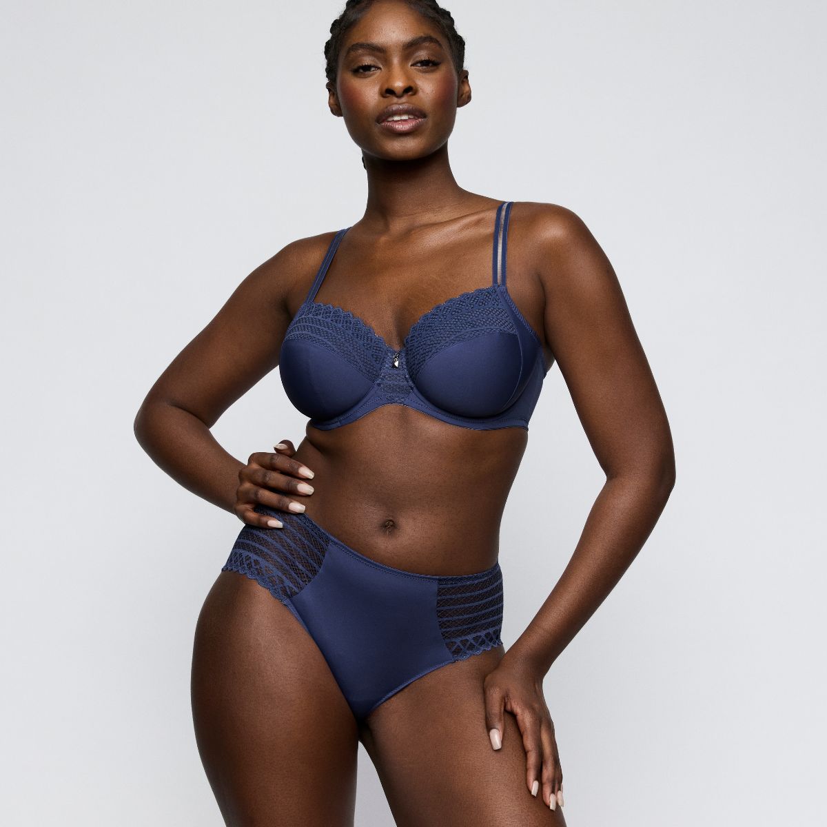 PrimaDonna Twist Side full-cup BH, blå - 0142570 - IDF - Indigofera