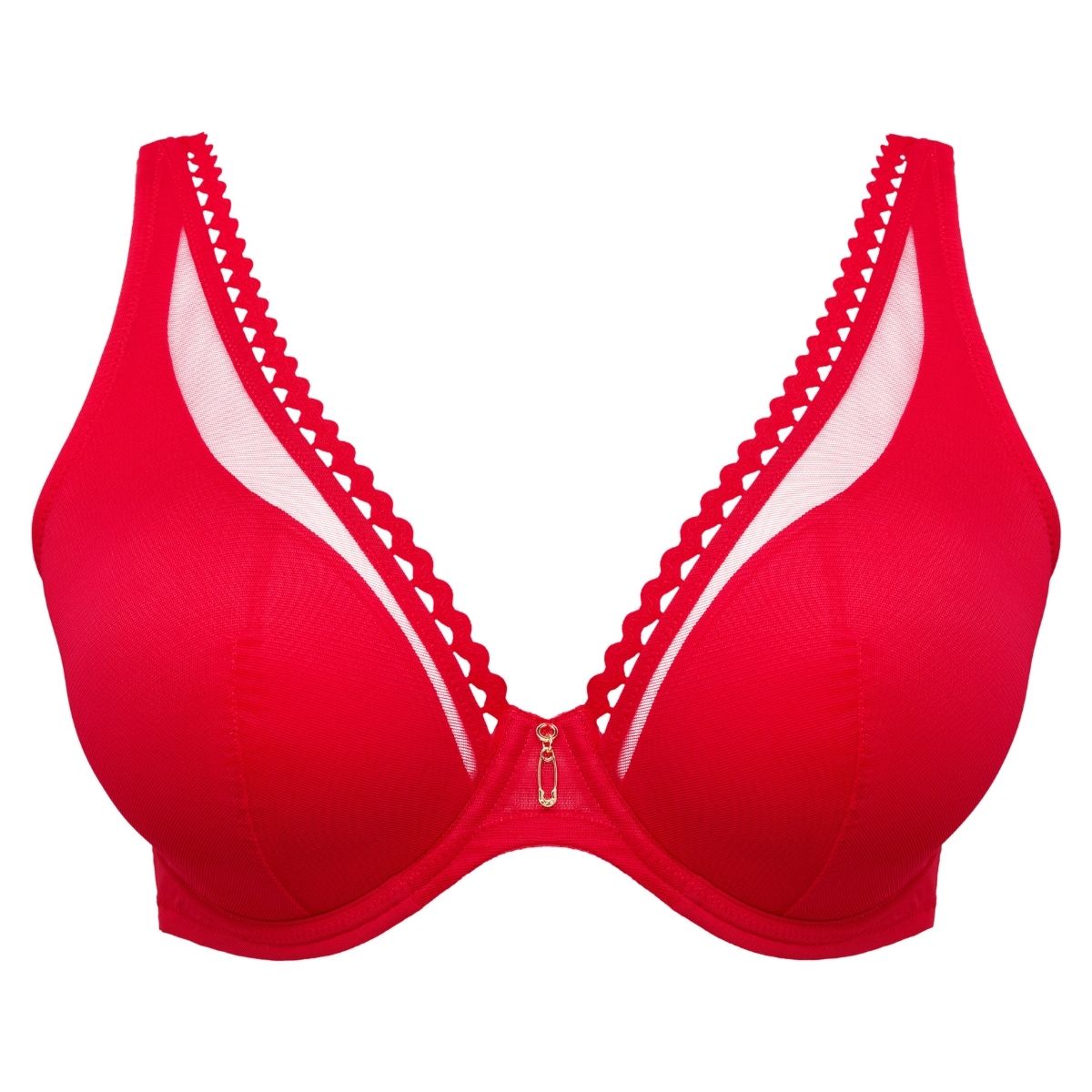 PrimaDonna Twist Wowgirl plunge BH, rød - 0142604 - TRR - True Red