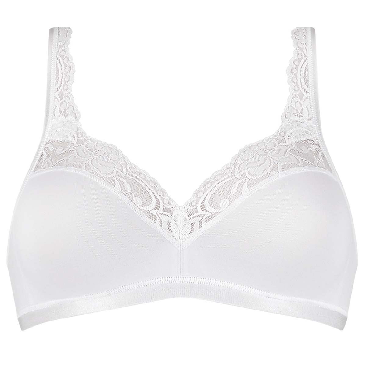 Sloggi Romance BH uden bøjle, hvid - 10146353 - 0003 - White