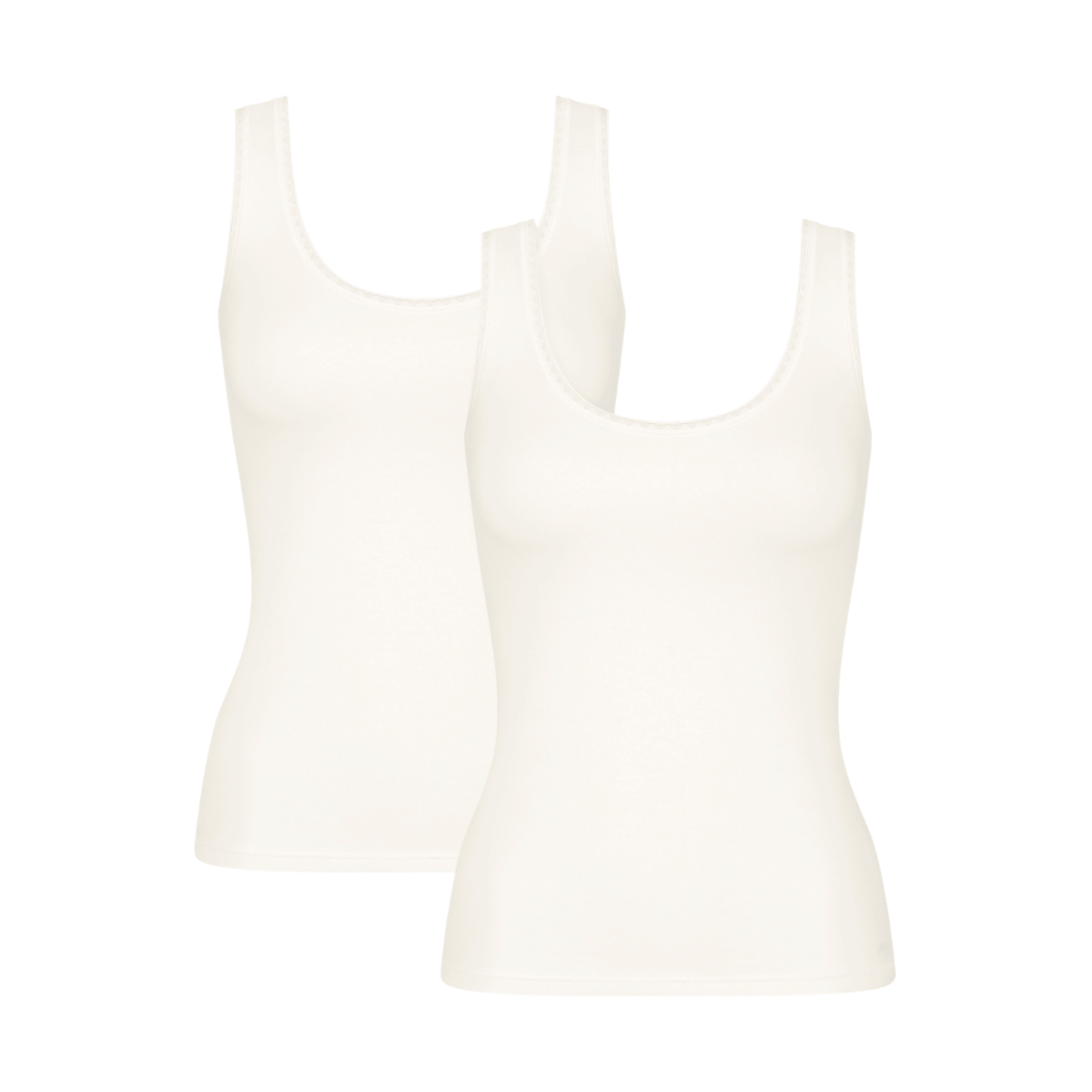 Sloggi Go 2-Pack top, hvid - 10209426 - 00GZ - Silk White