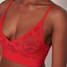 Sloggi Go Allround bralette top, rød - 10210986 - 0024 - Campari