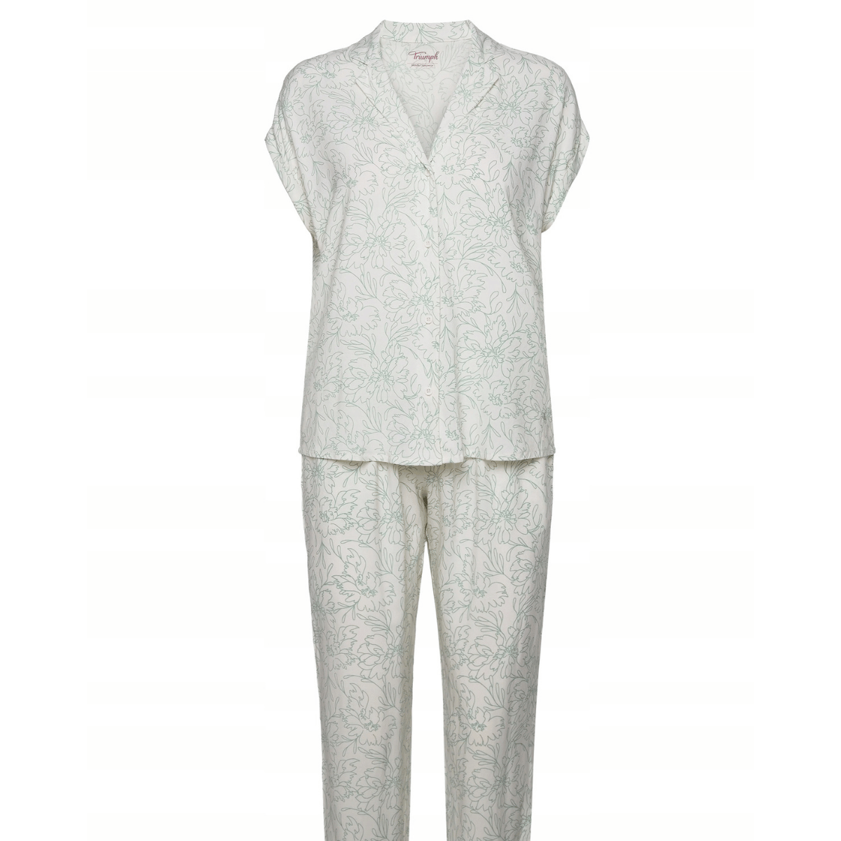 Triumph Boyfriend pyjamas, grøn - 10222611 - M009 - Green Light Combination