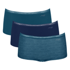 Sloggi Go Crush 3-pak shorts, multi - 10219652 - M024 - Turquoise