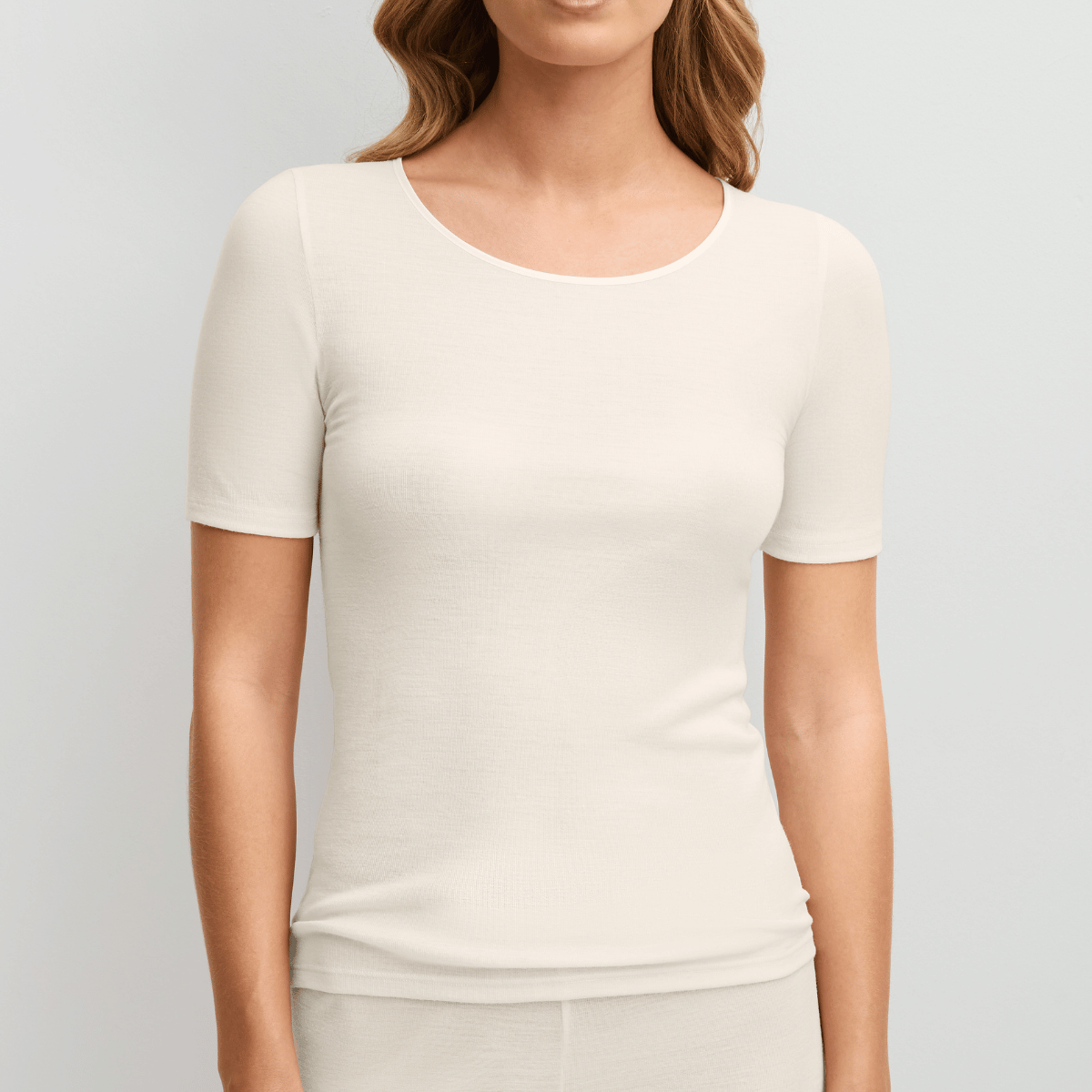 Calida True Confidence t-shirt, creme - 14135 - 094 - Pearl Cream