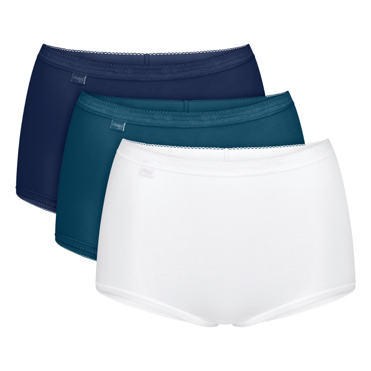 Sloggi Basic 3-pak maxi trusse, multi - 10105593 - 0032 - Blue Combination