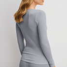 Calida True Confidence bluse, grå - 15530 - 857 - Platin Melé
