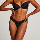Hunkemöller Elliena g-streng, sort - 194040 - caviar - Caviar