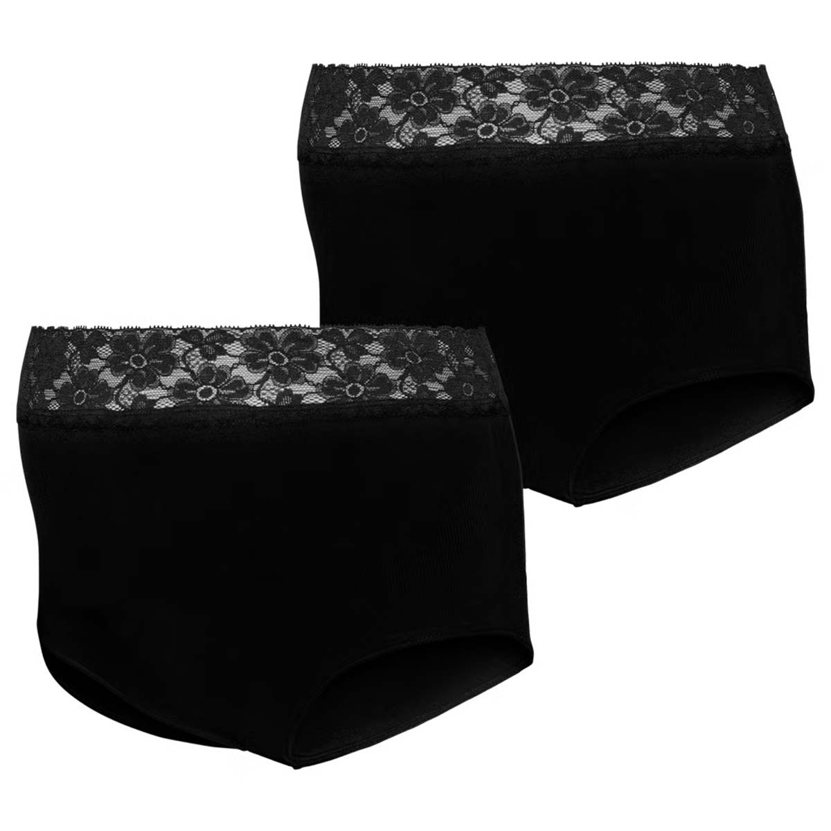 Mamalicious MLheal 2-pak graviditets maxi trusse, sort - 20018284 - Black/black - Black/black