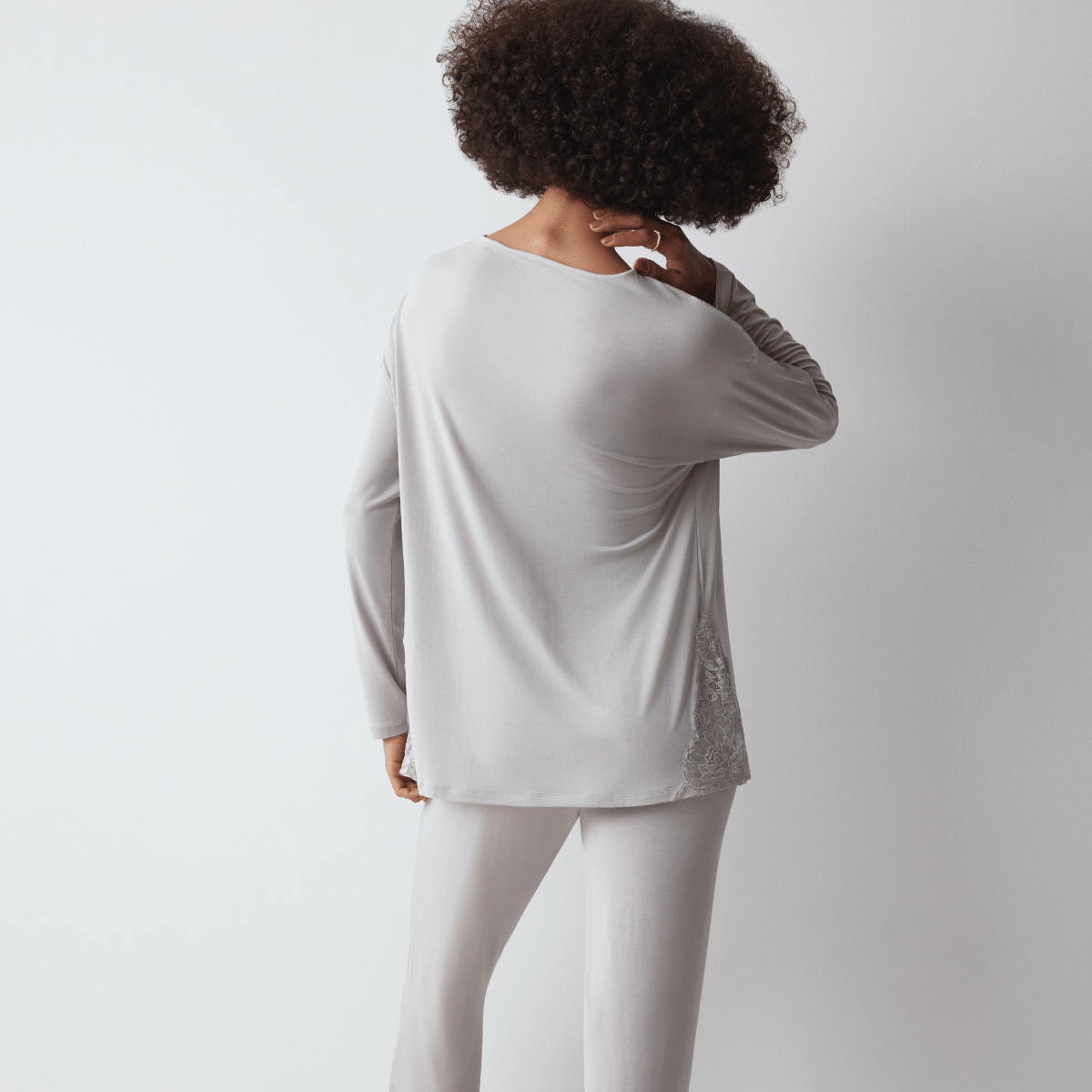 Triumph Timeless Sensuality pyjamas, grå - 10221061 - 7816 - Silent Grey