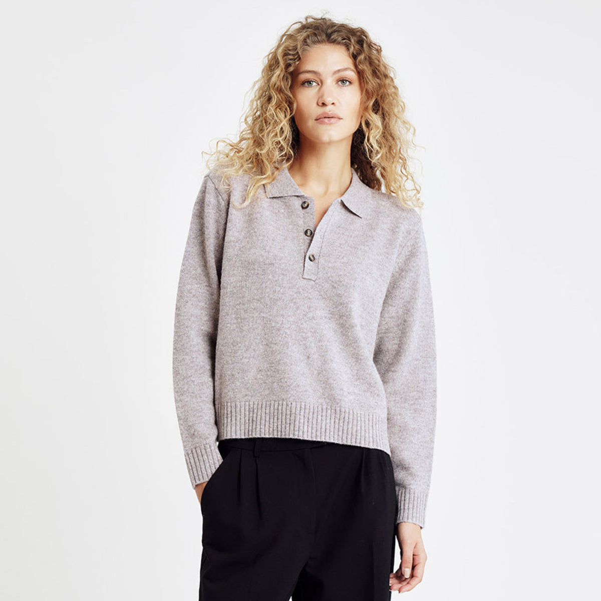 Hype The Detail striktrøje, beige - 3-930-35 - 4 - Sand