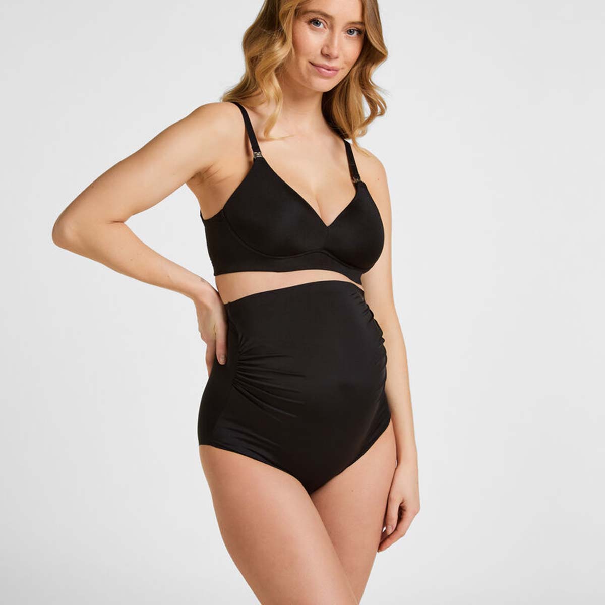 Hunkemöller Smooth graviditetstrusse, sort - 302968 - Caviar - Caviar