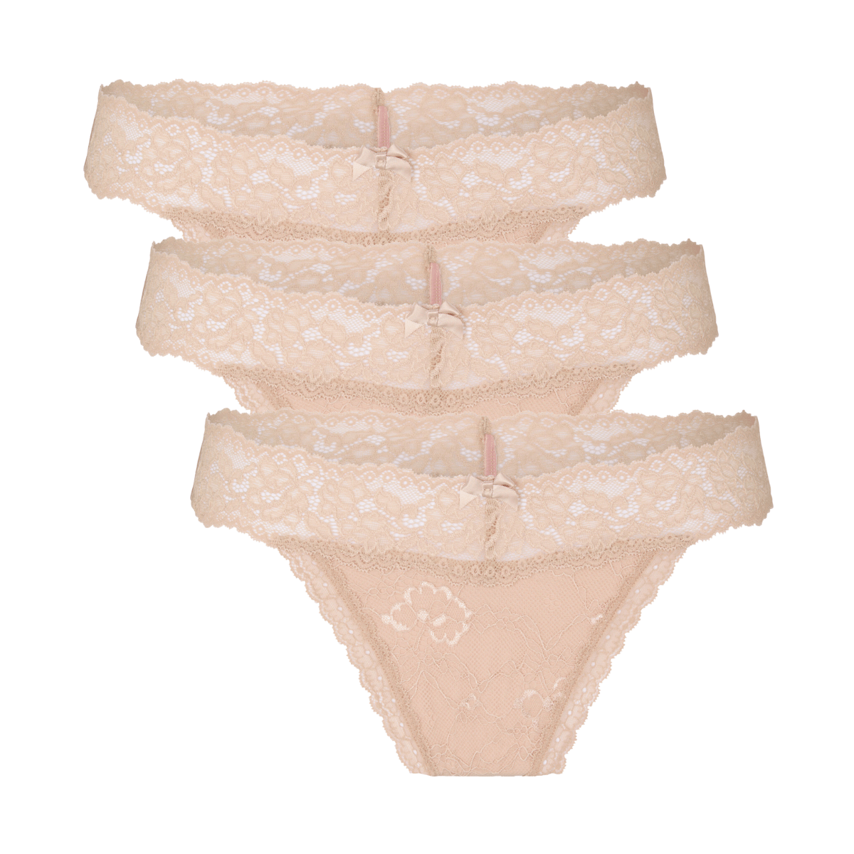 Hunkemöller Madison 3-Pack g-streng, nude - 304027 - RUGBY TAN - Rugby Tan