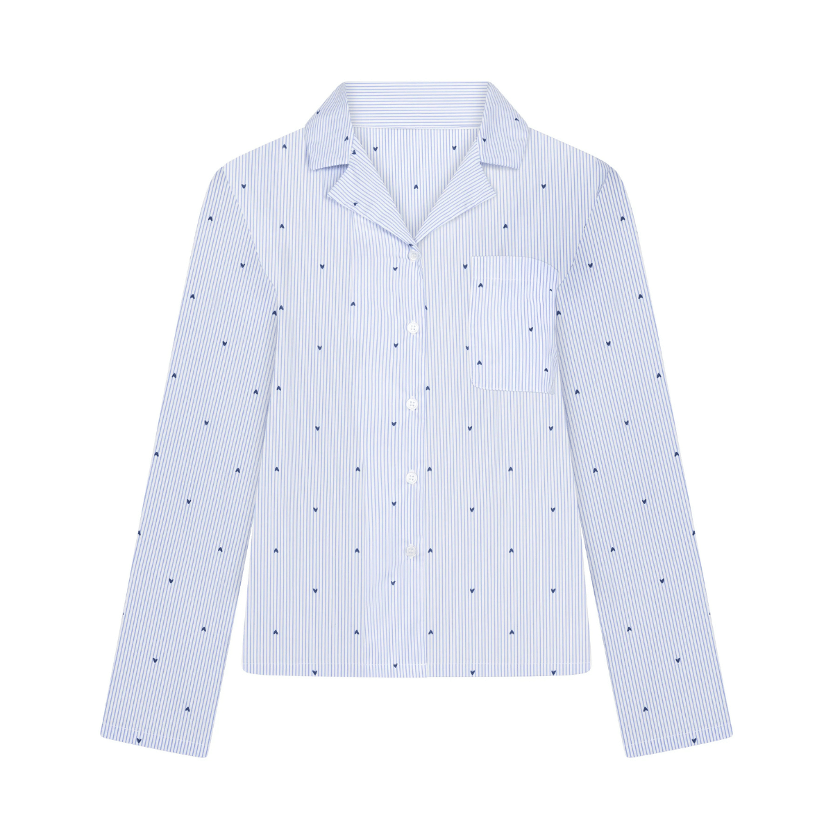 Hunkemöller natskjorte, blå - 304584 - CORNFLOWER BLUE - Cornflower Blue