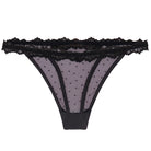 Hunkemöller Kat tanga trusse, sort - 305605 - Caviar - Caviar