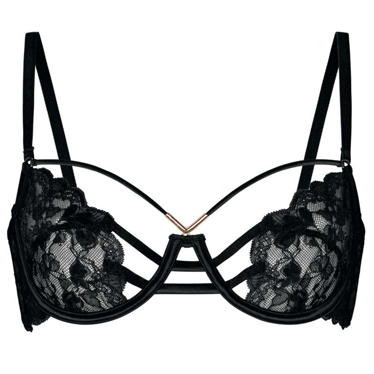 Hunkemöller Zara BH uden vattering, sort - 305744 - Caviar - Caviar