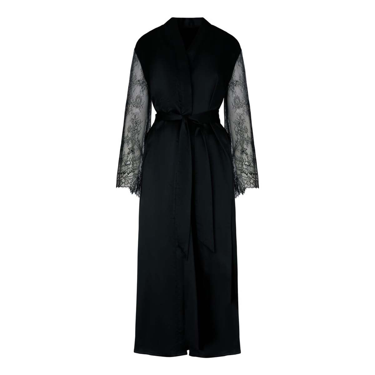 Hunkemöller Camille kimono, sort - 306170 - Caviar - Caviar