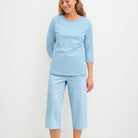 Calida Lovely Nights pyjamas, lyseblå - 46252 - 545 - Cascade Blue