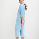 Calida Lovely Nights pyjamas, lyseblå - 46252 - 545 - Cascade Blue
