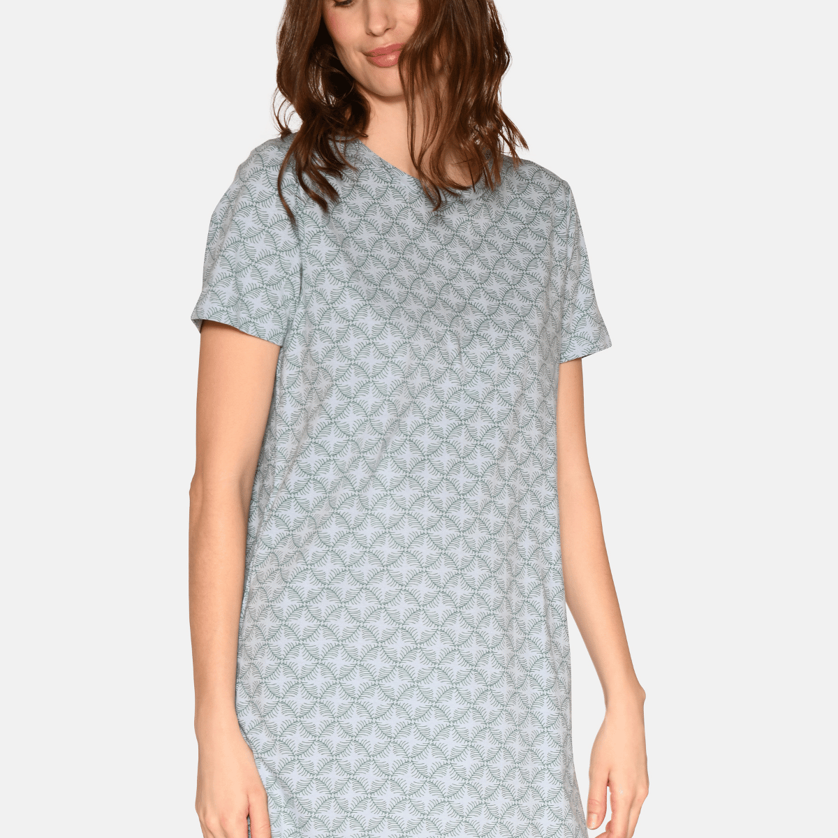 CCDK Nicole natkjole, lyseblå - 60210 - 6091 - Kentucky Blue AOP