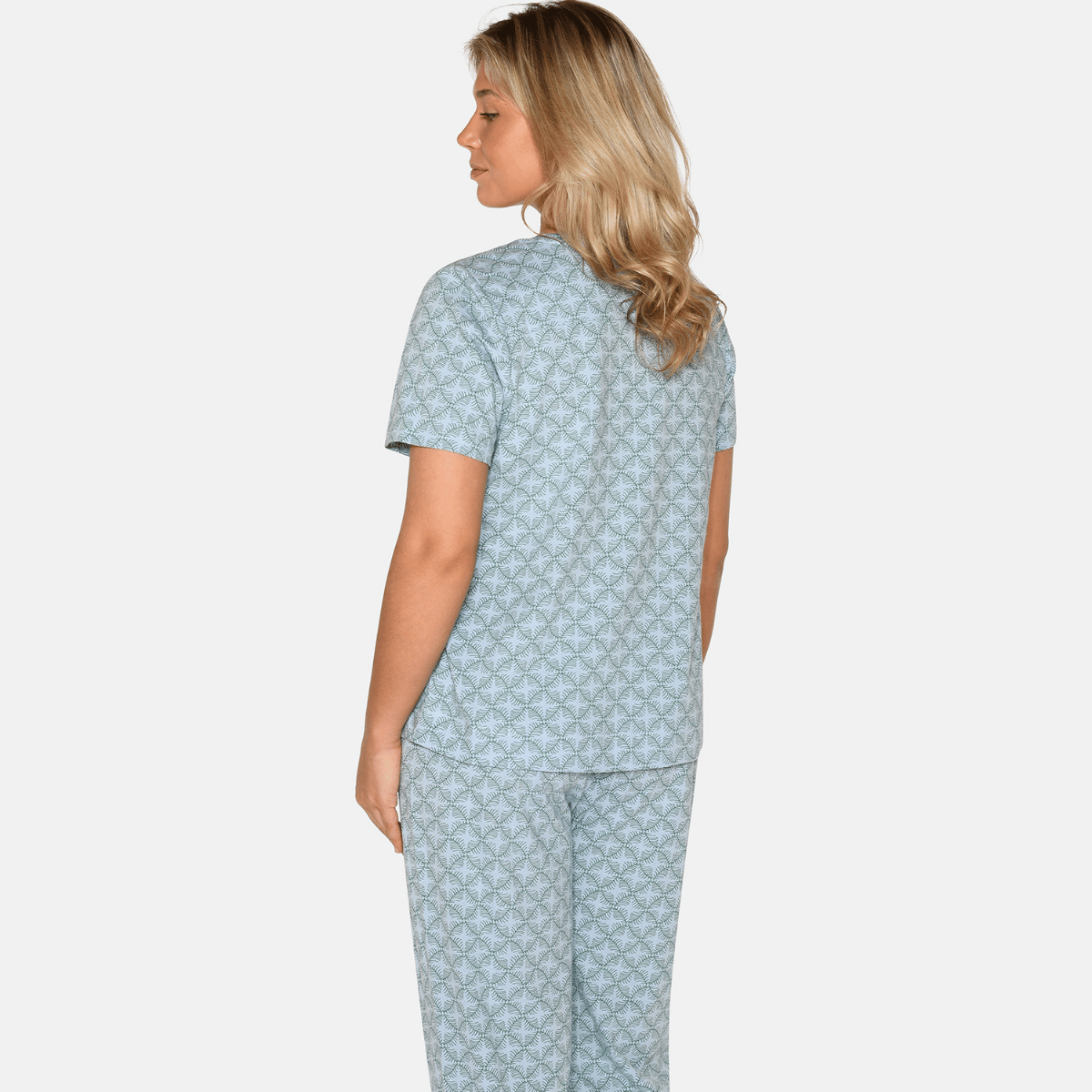 CCDK Janis nattrøje, lyseblå - 61441 - 6091 - Kentucky Blue AOP