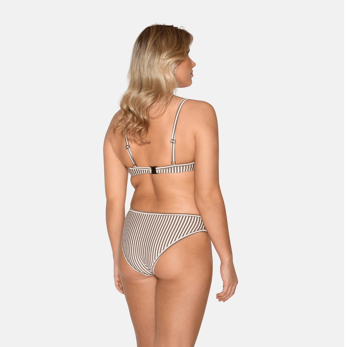 CCDK Demi bikini top med bøjle, beige - 65182 - 8032 - Chocolate Chip Stripe