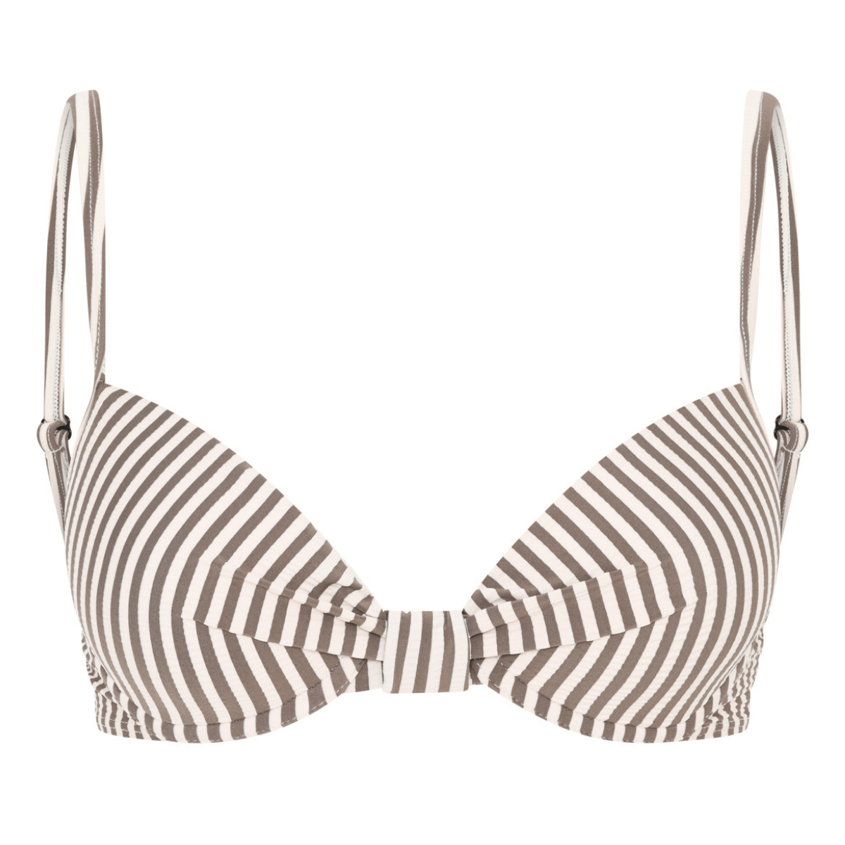 CCDK Demi bikini top med bøjle, beige - 65182 - 8032 - Chocolate Chip Stripe