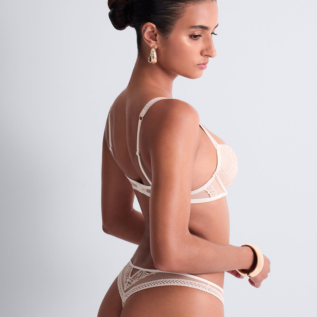 Aubade Iconic Calypso tanga trusse, creme - 6C26 - DUNN - Dune