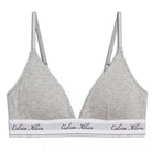 Calvin Klein New Signature Logo trekant BH, grå - LV00QF9068 - P7A - Grey Heather