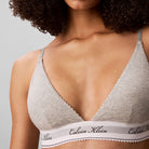 Calvin Klein New Signature Logo trekant BH, grå - LV00QF9068 - P7A - Grey Heather