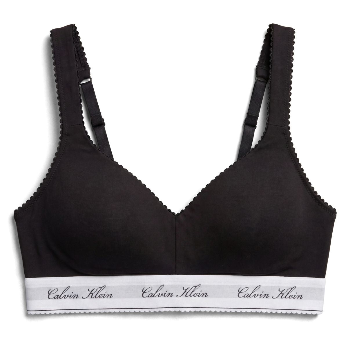 Calvin Klein New Signature Logo bralette BH, sort - LV00QF9071 - UB1 - Black