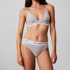 Calvin Klein New Signature Logo tai trusse, grå - LV00QF9073 - P7A - Grey Heather