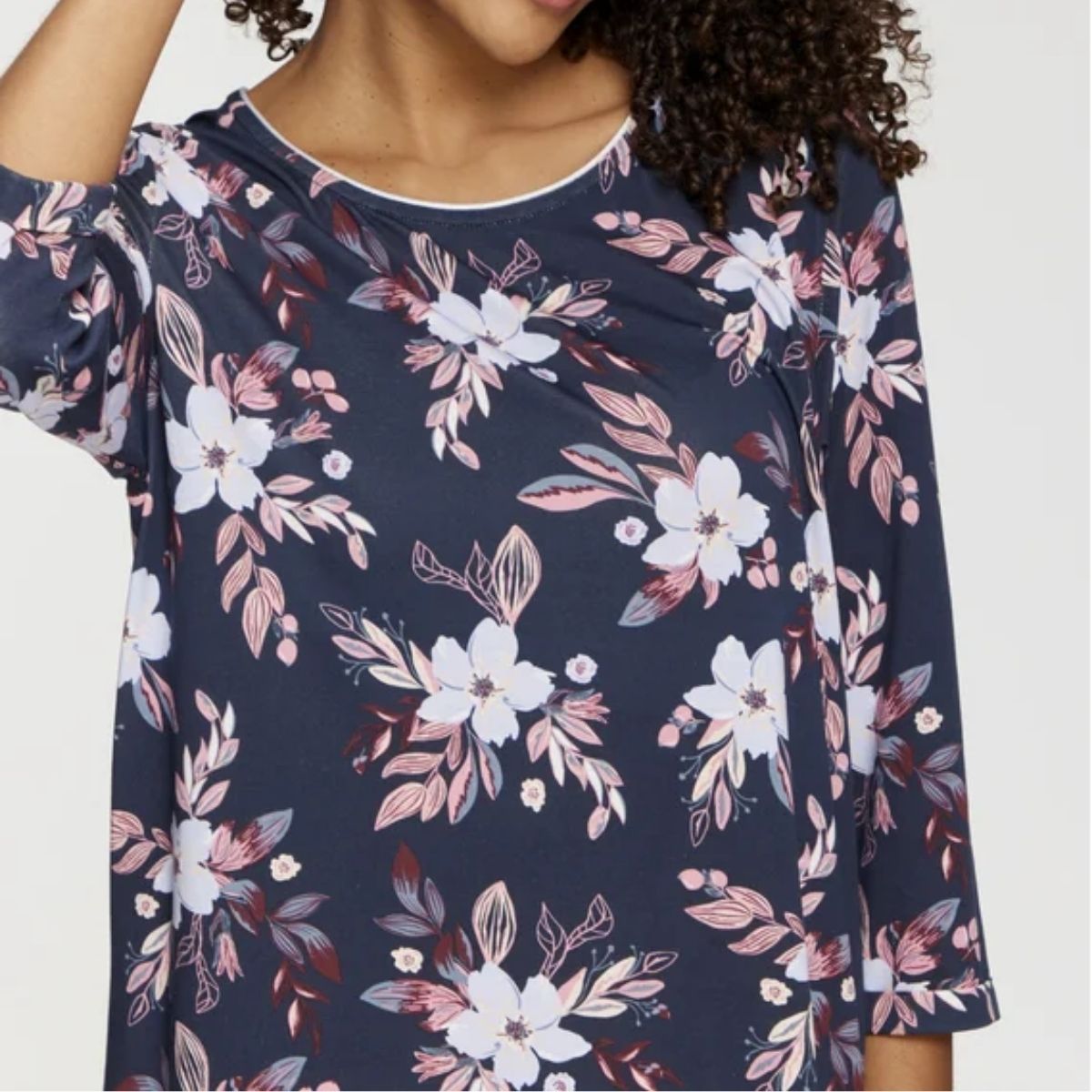 Lascana Luxurious Nights natkjole - BA-41-54 - flower aop - Flower aop